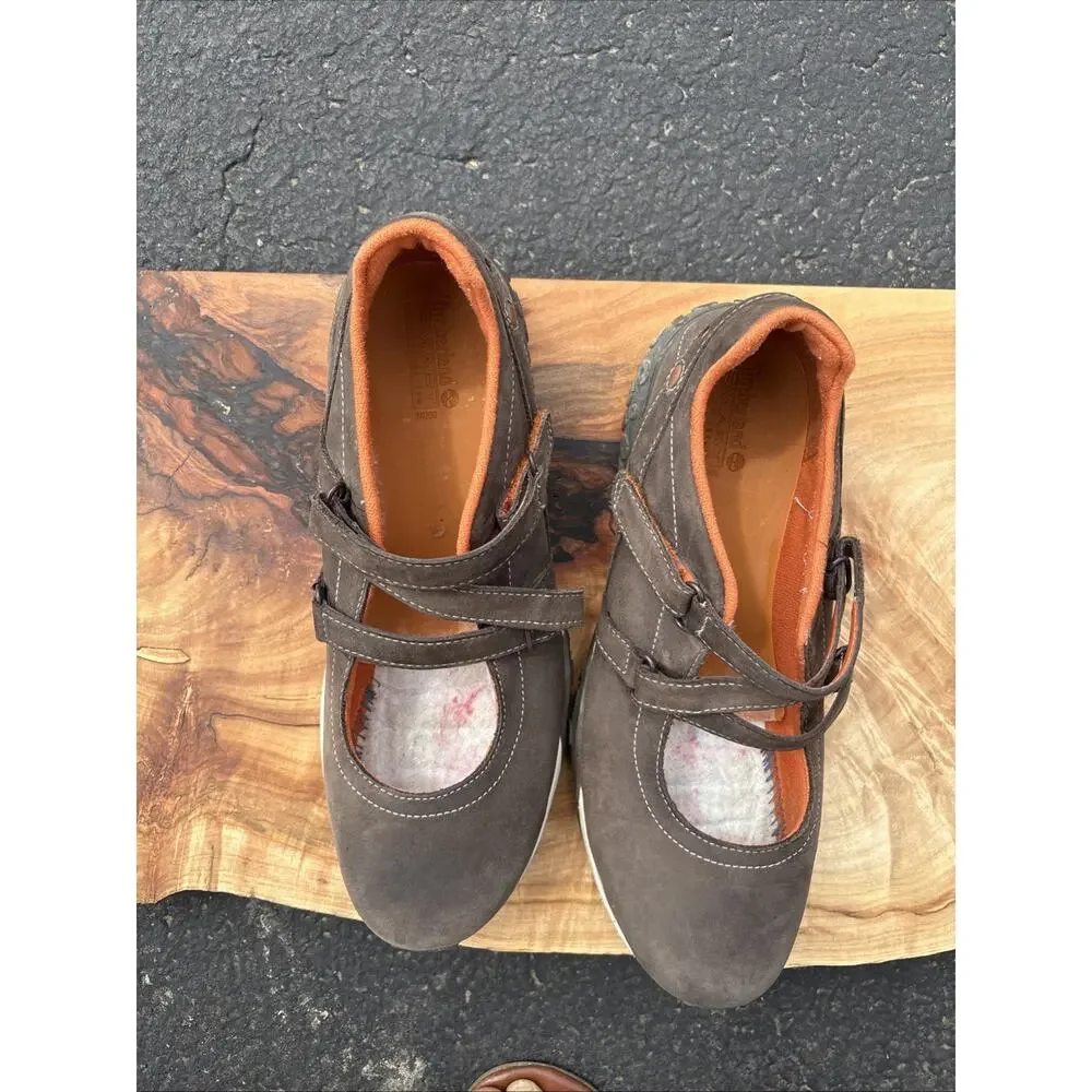 Timberland Women Shoe Smart Comfort Size 9M Brown Mary Jane Pre Owned